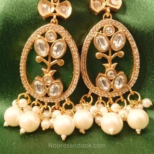Green Inlay Work Necklace Set - NoorESandook