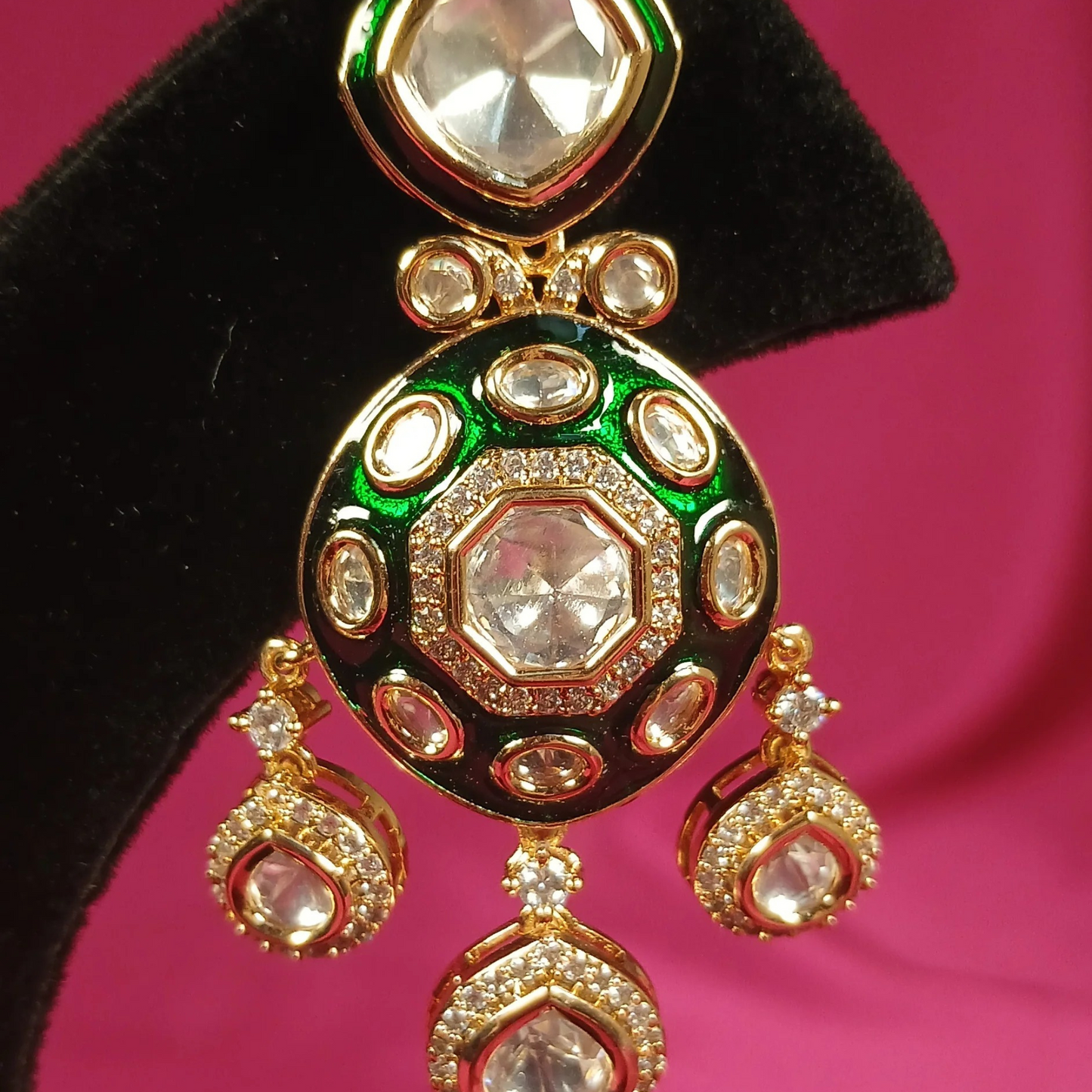 Bridal polki necklace set