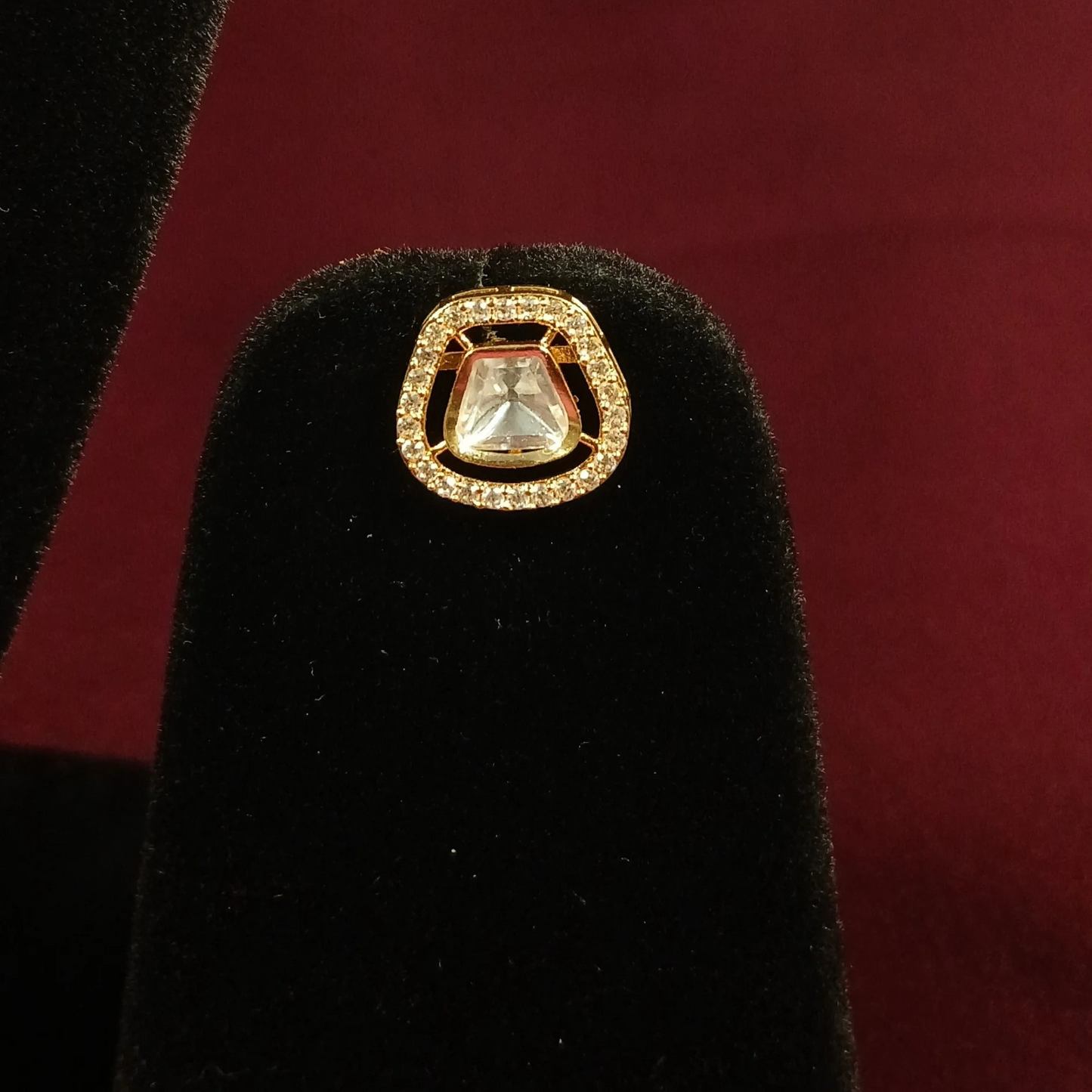 Polki Pendant Set with Double Layer Chain- AP163B - NoorESandook