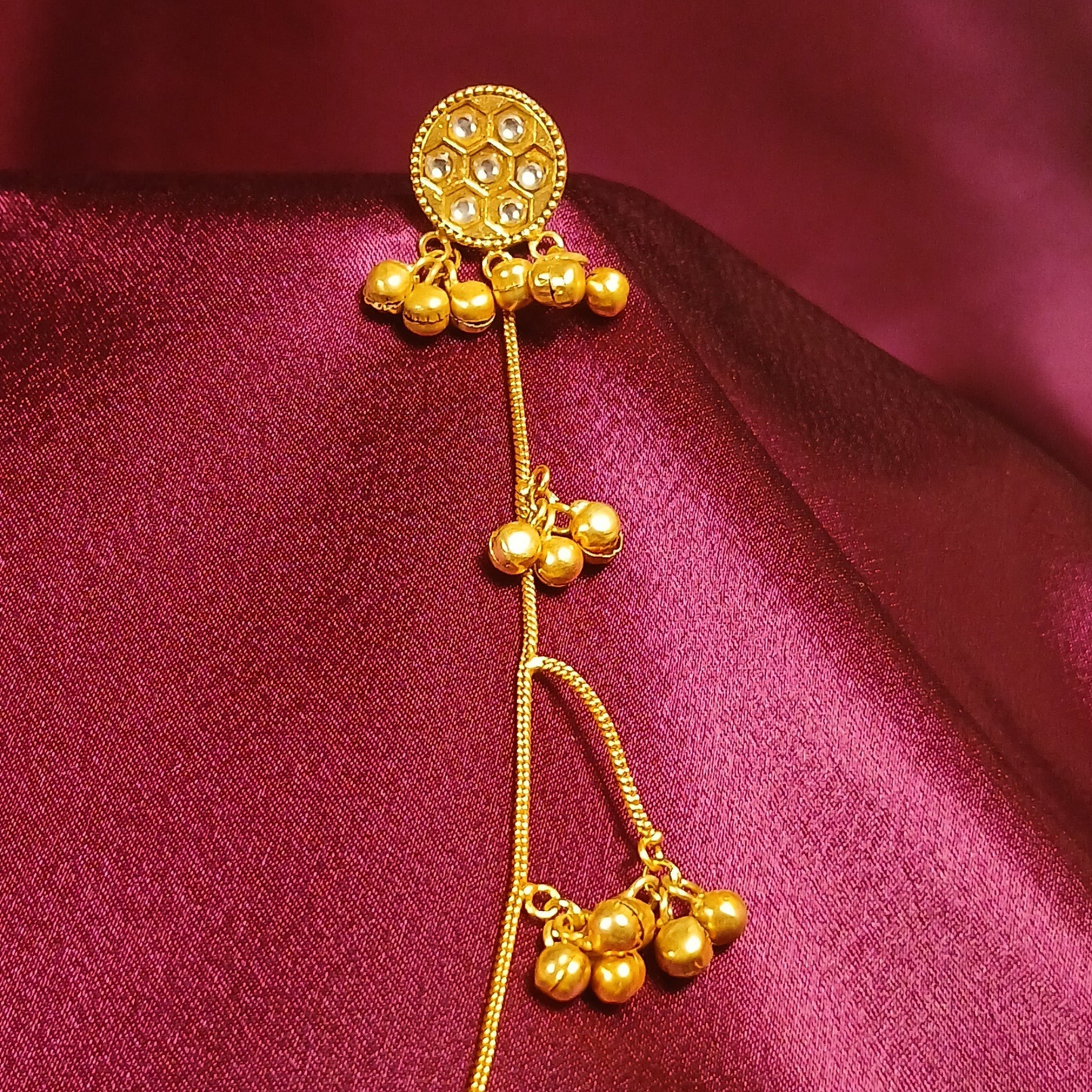 Latest Earrings with Hair Chain