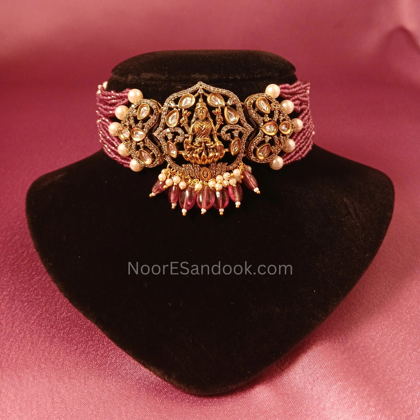 Antique Temple Choker- Red