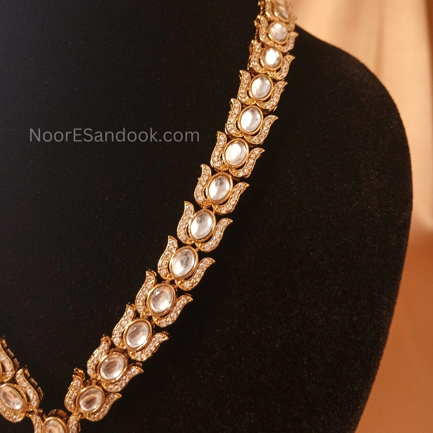Victorian long necklace with doublet stone