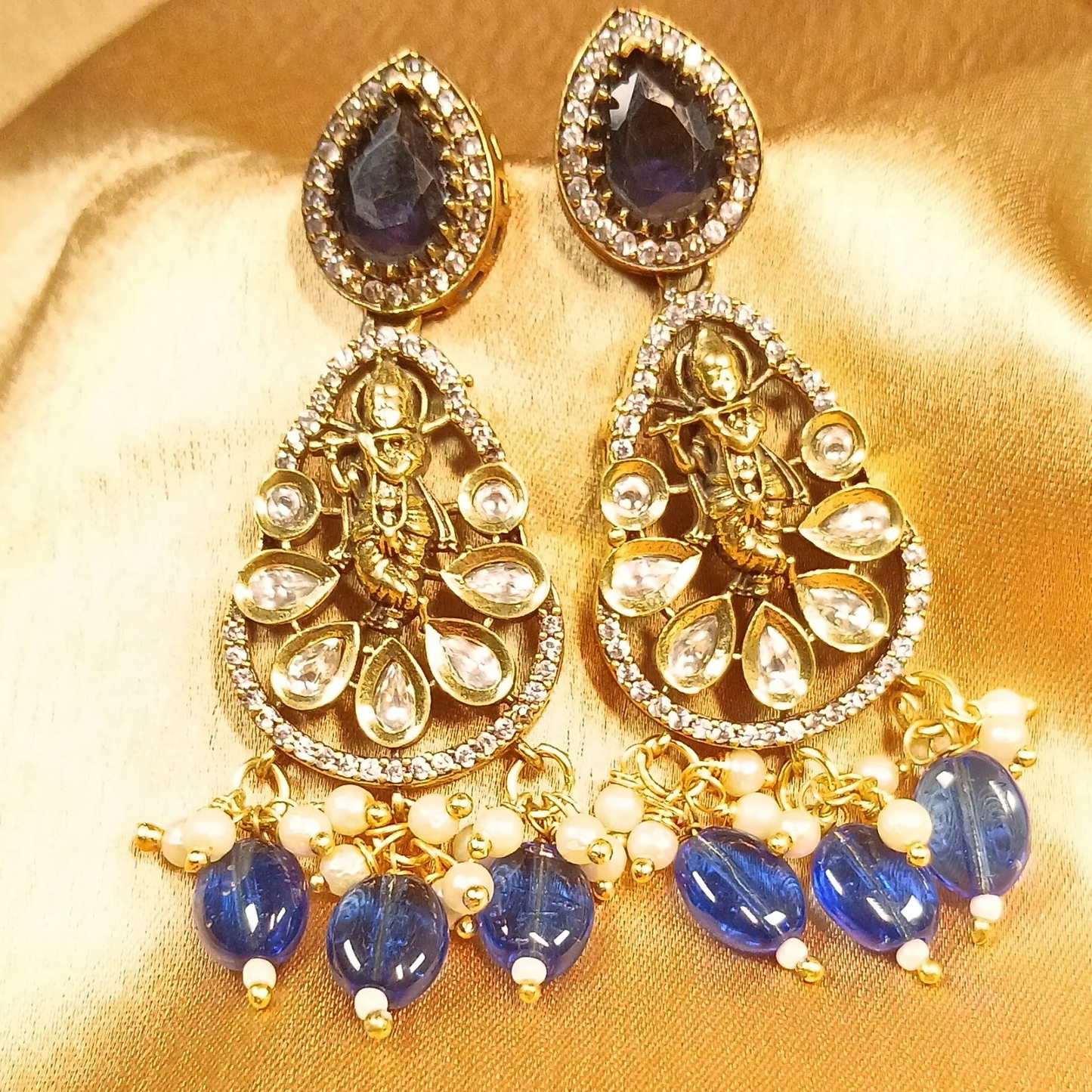 Neelam Temple Necklace Set