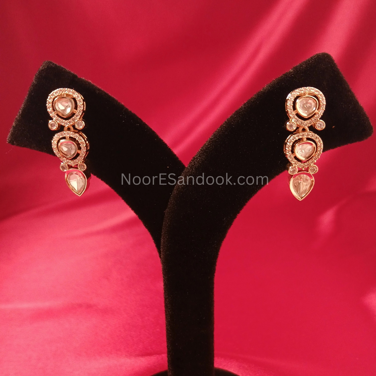 Golden finish polki set