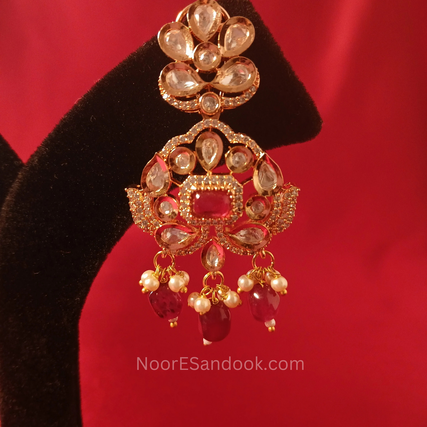 Swarnprabha Bandhai Choker Set - Red - NoorESandook
