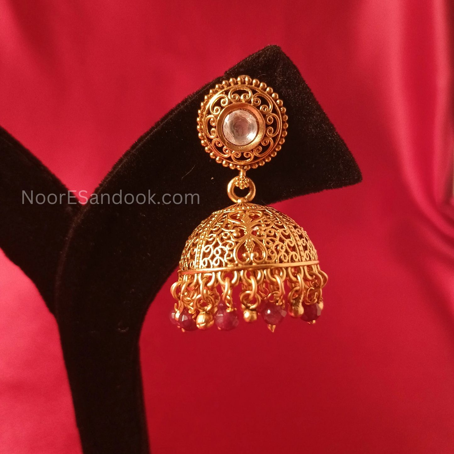 Chandrika Pearl Choker- Red - NoorESandook