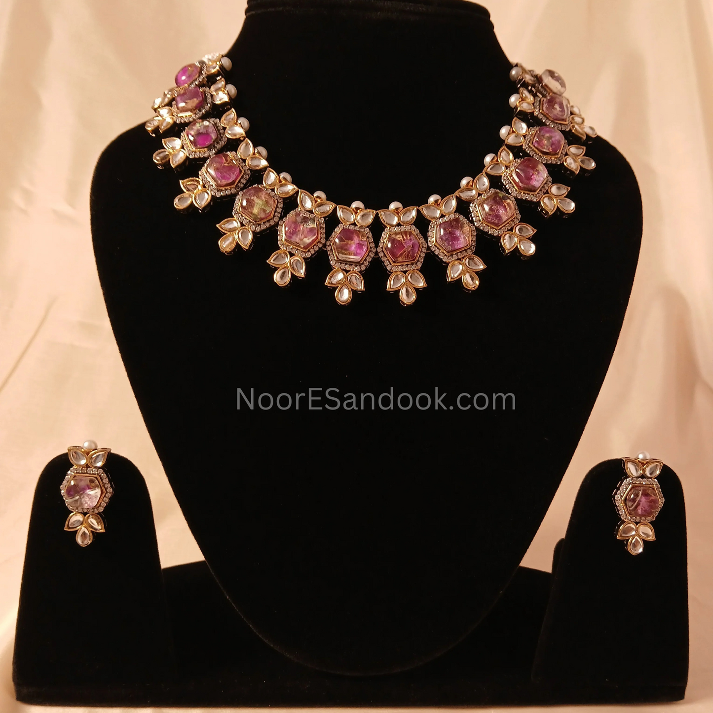 Doublet Stone Necklace- Design 1
