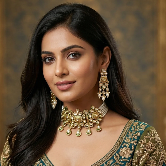 Gul-E-Noor Polki Choker