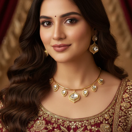 Tarini Polki Charms Necklace Set