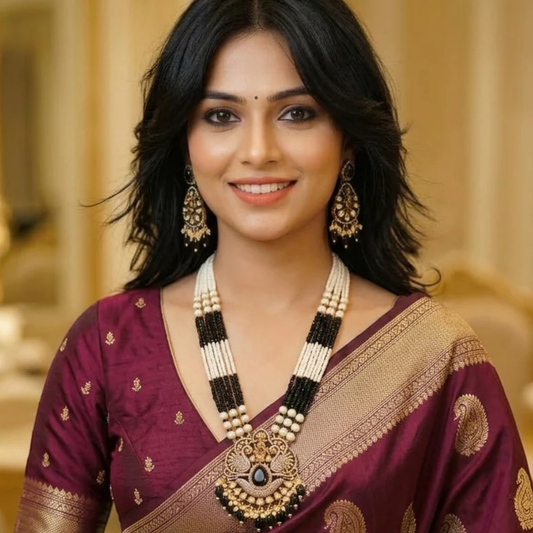 Vrindavan Temple Necklace Set