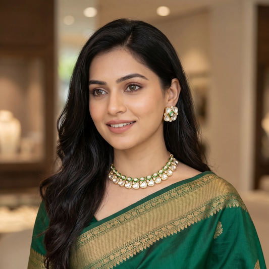 Minakshi Polki necklace set