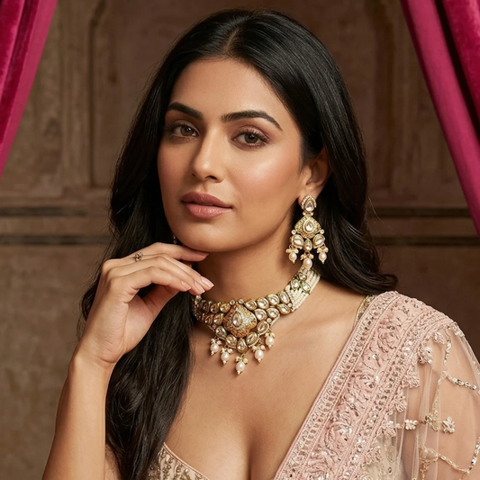 Gulbahar Polki Meenakari Choker