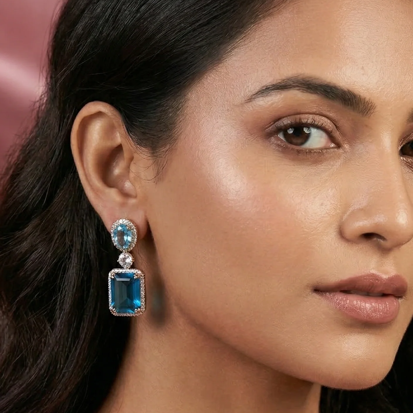 Azure Royale Drop Earrings