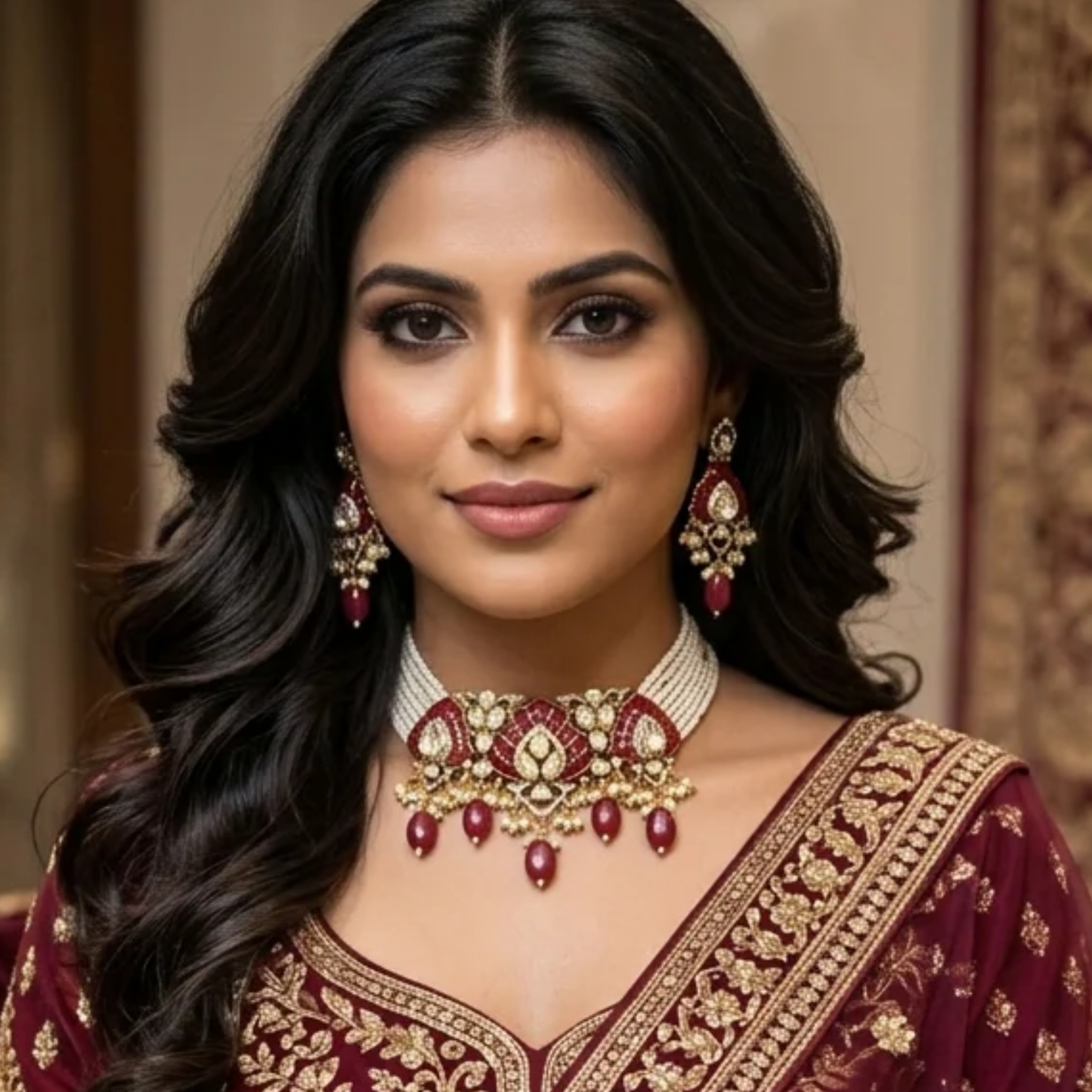 Zeenat Mahal Meenakari Polki Choker