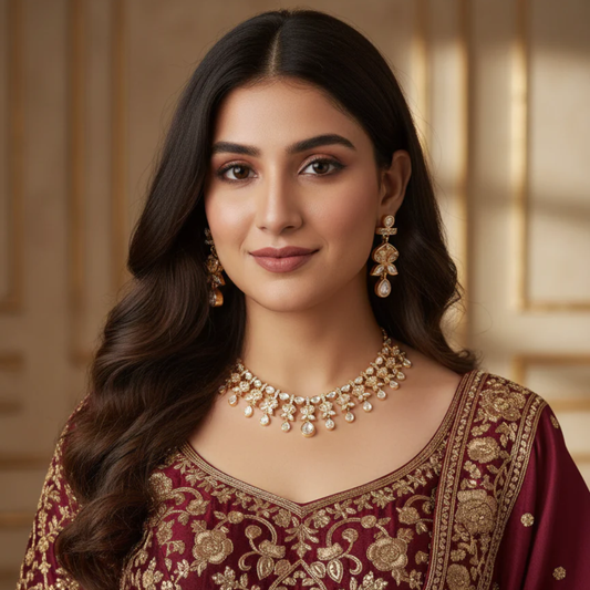 Swarnmala Polki Necklace Set