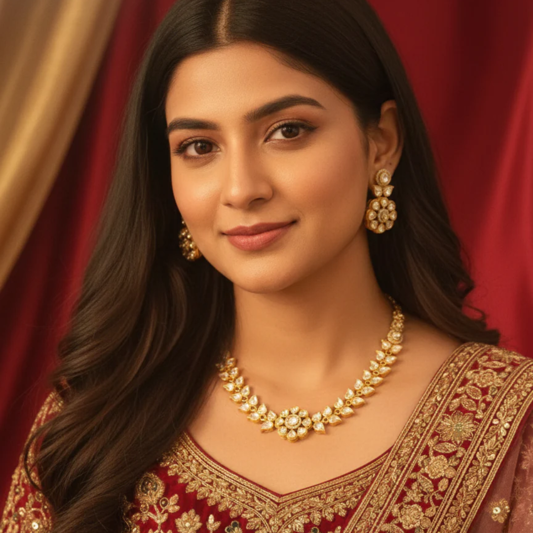 Pushpavati Kundan Necklace Set