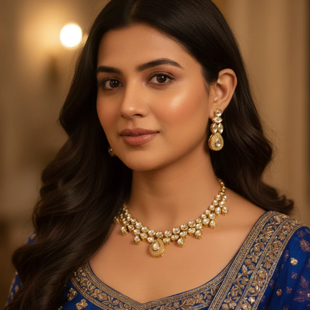 Priyamvada Kundan Necklace Set