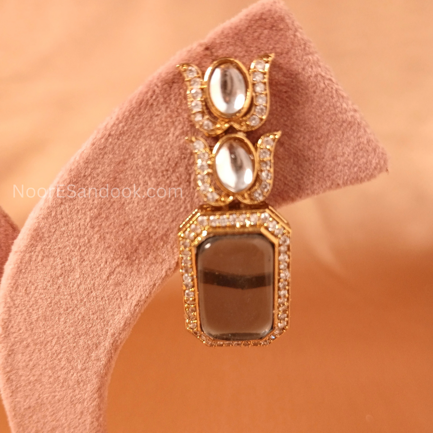 Radhika Victorian Necklace Set -Blue - NoorESandook