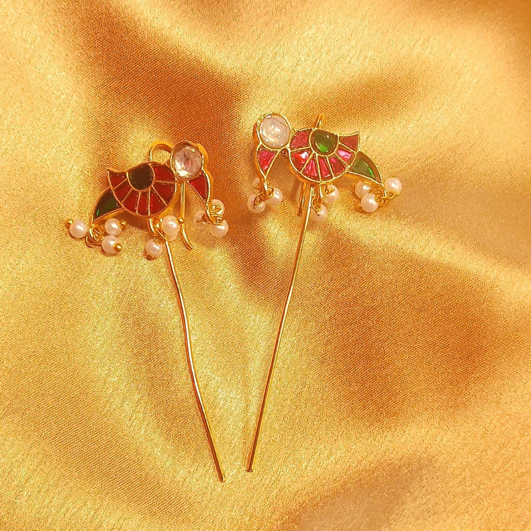 Meenakari Earpin