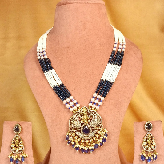 Neelam Temple Necklace Set