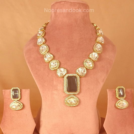 Madhvi Polki Set- Blue