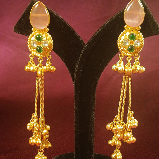Kashmiri Earrings With Chain
