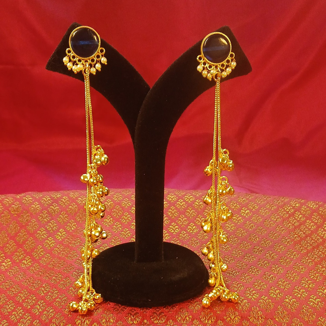 Kashmiri Light Earrings- Blue