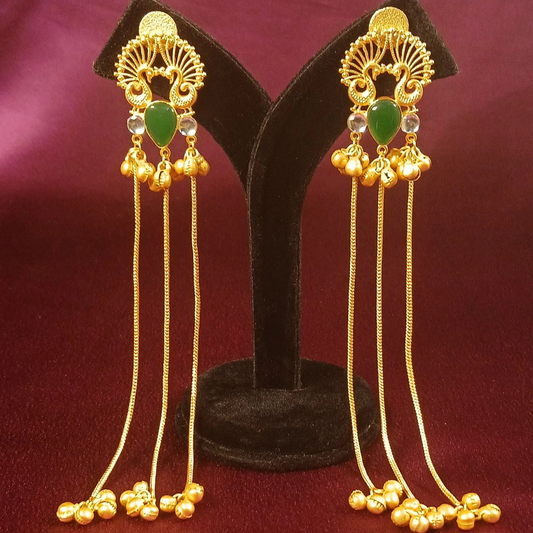 Kashmiri Earrings With Chain