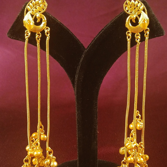 Kashmiri Earrings With Chain