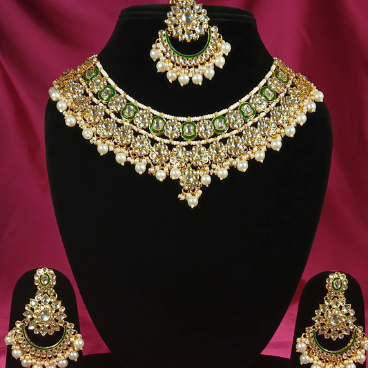 Bridal set with Earrings & Maang Tika