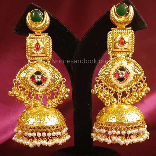 Trending Long Jhumka- Green