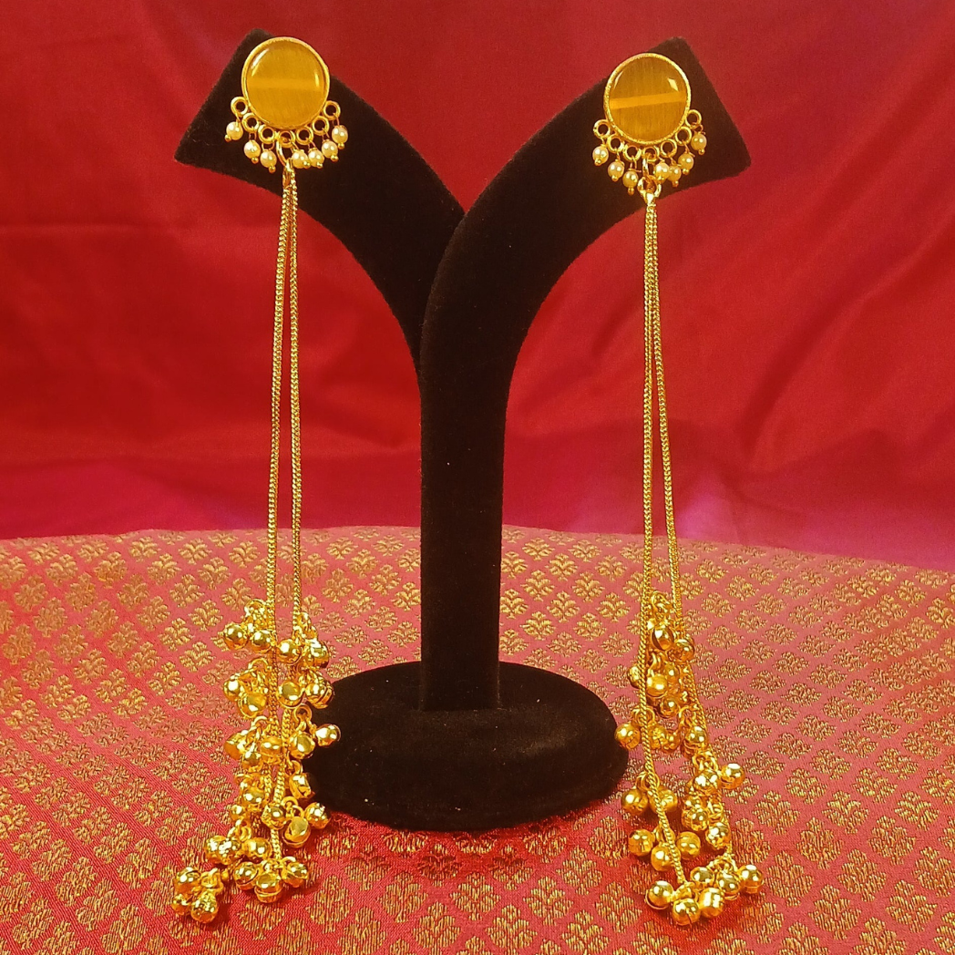 Kashmiri Light Earrings- yellow