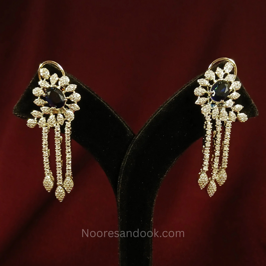 American Diamond Blue Earrings