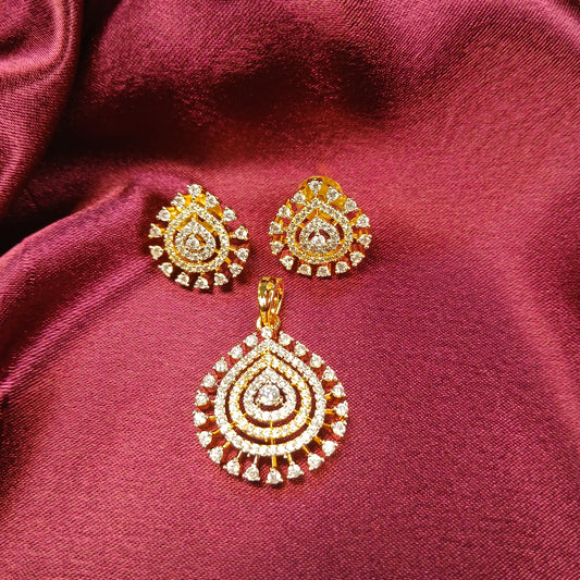 Celebration Shine Pendant Set – American Diamond