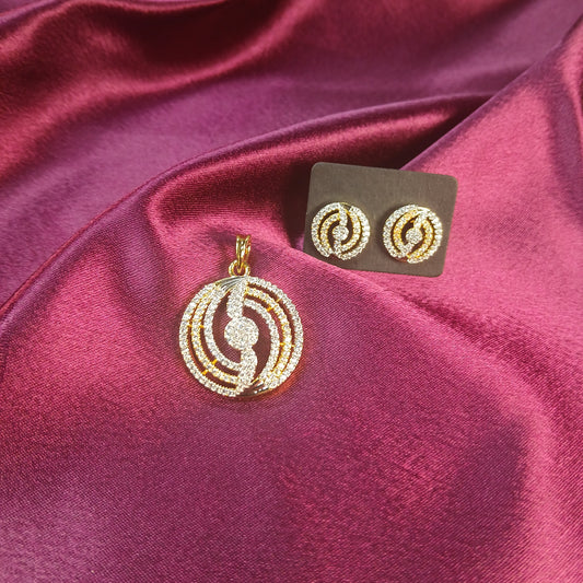 Stellar Spark Pendant Set – American Diamond