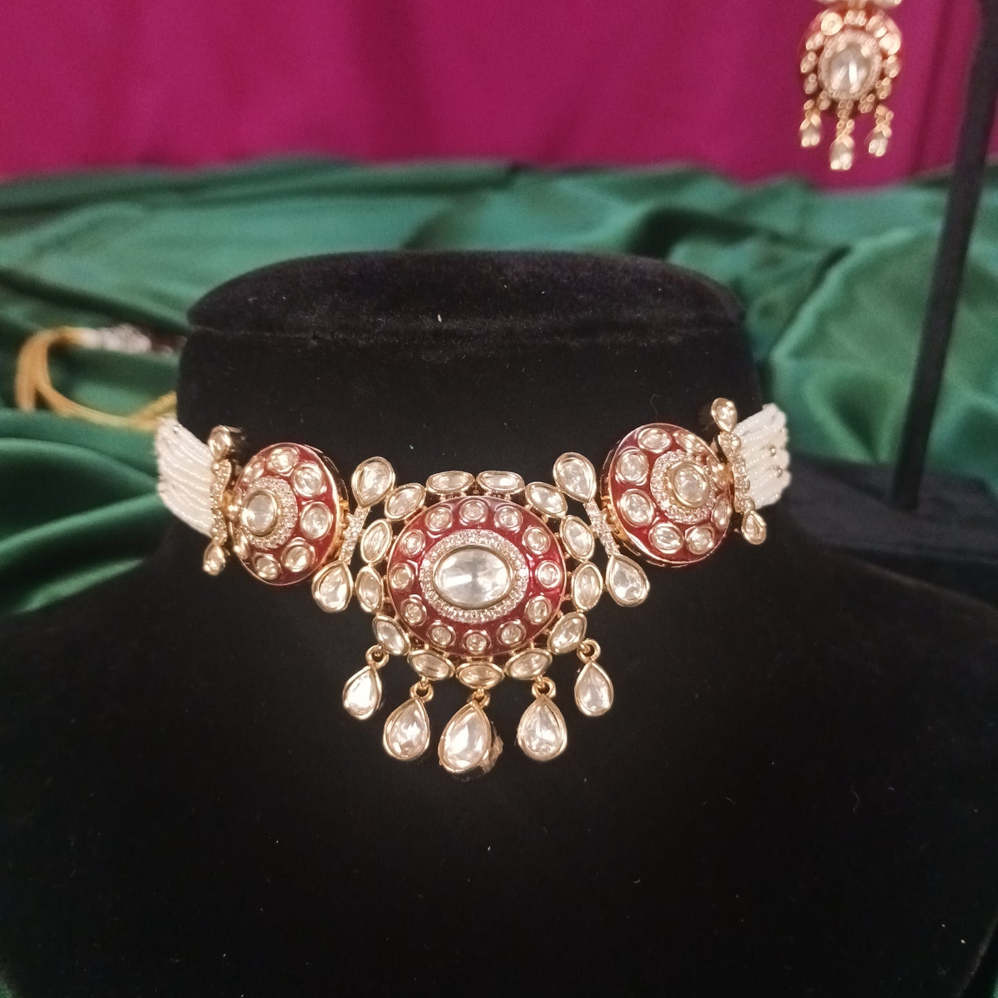 Aarzoo Meenakari Polki Choker