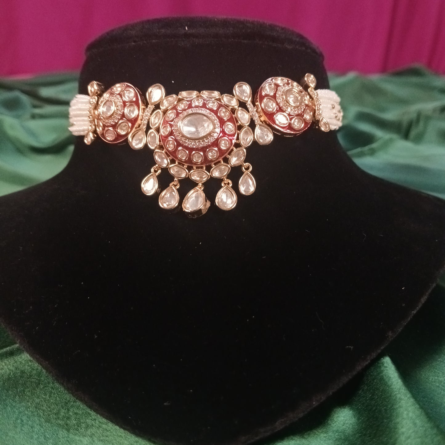 Aarzoo Meenakari Polki Choker