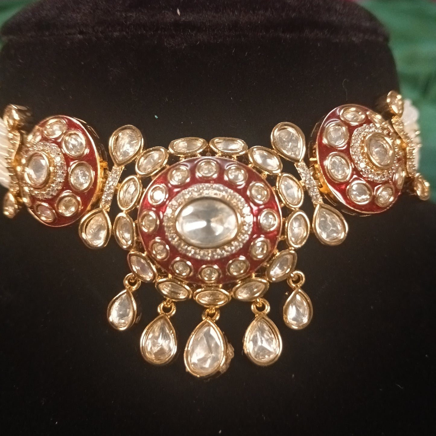 Aarzoo Meenakari Polki Choker
