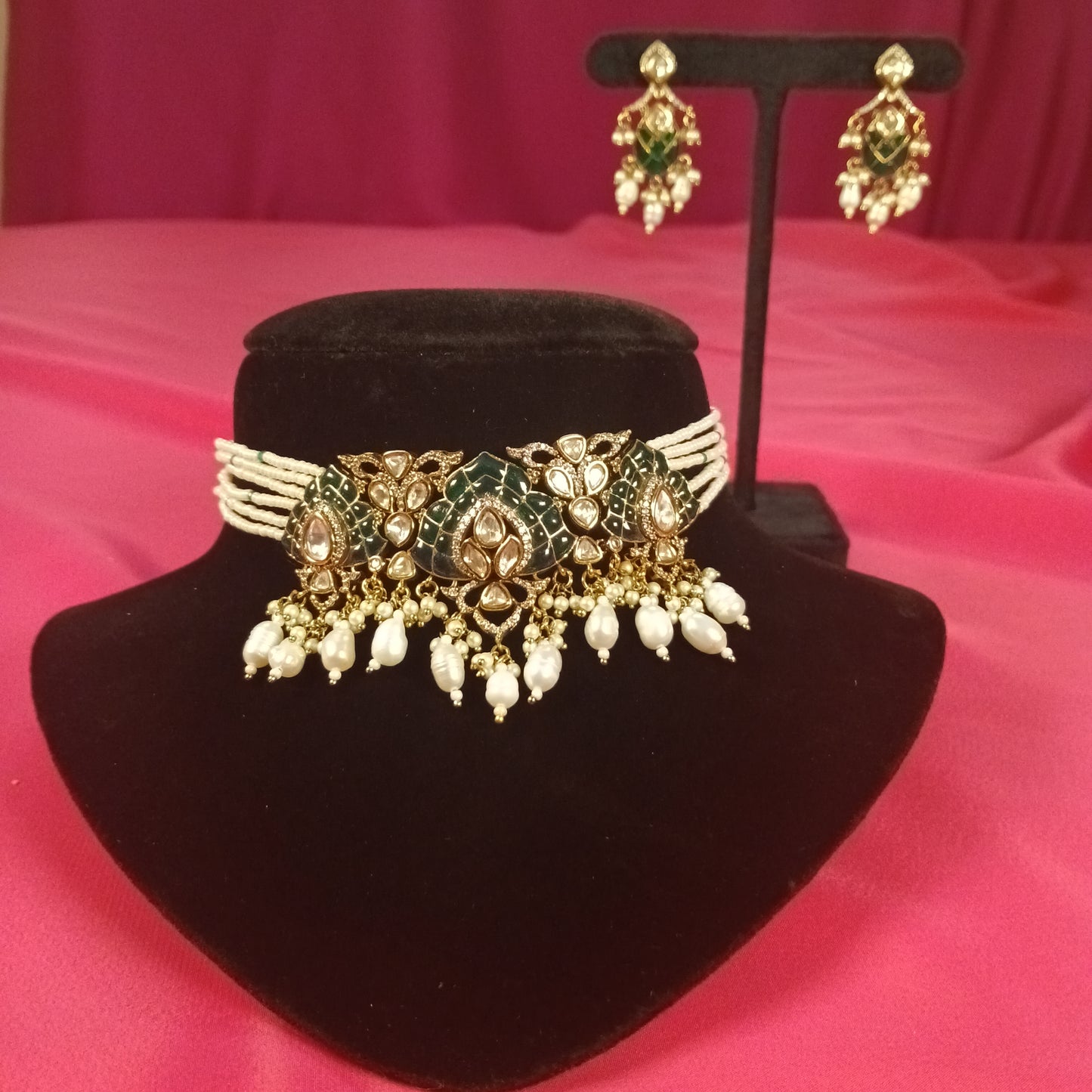 Shahi Meenakari Polki Choker