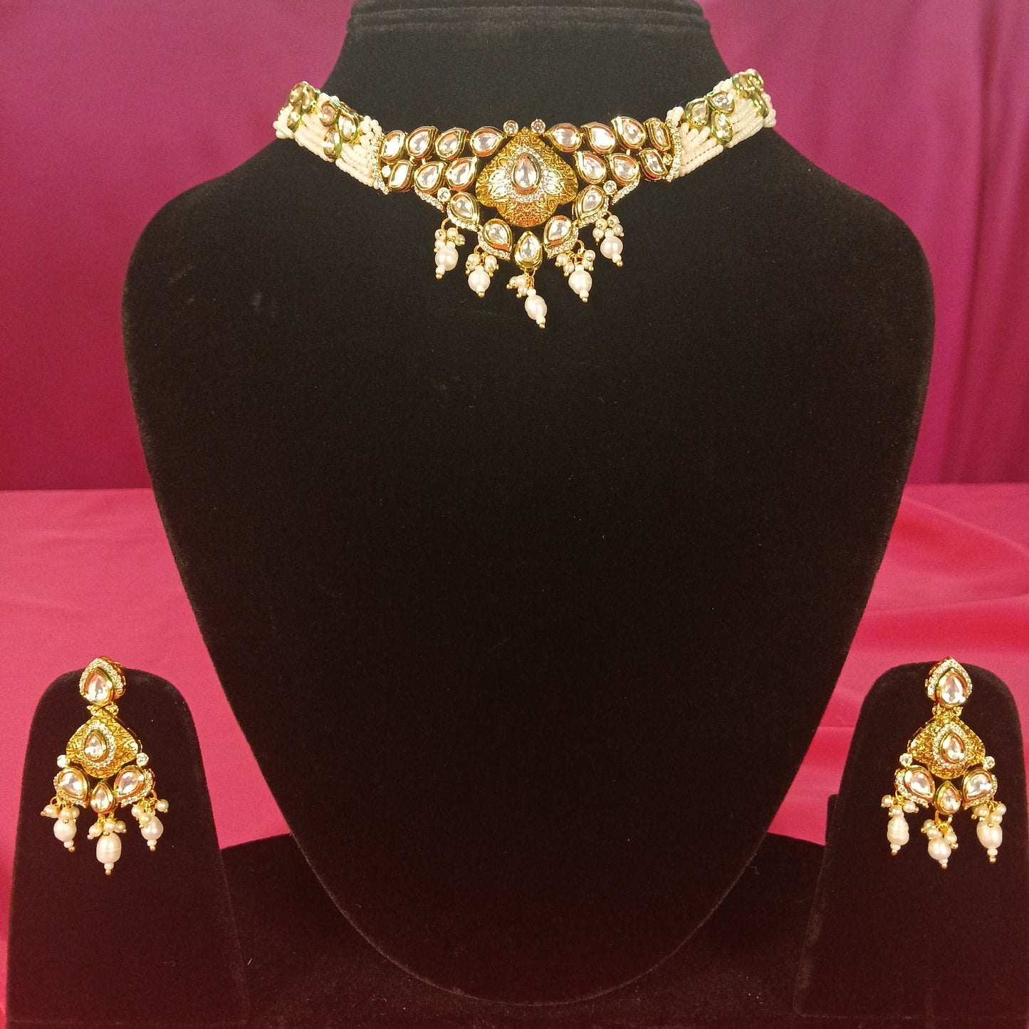 Gulbahar Polki Meenakari Choker