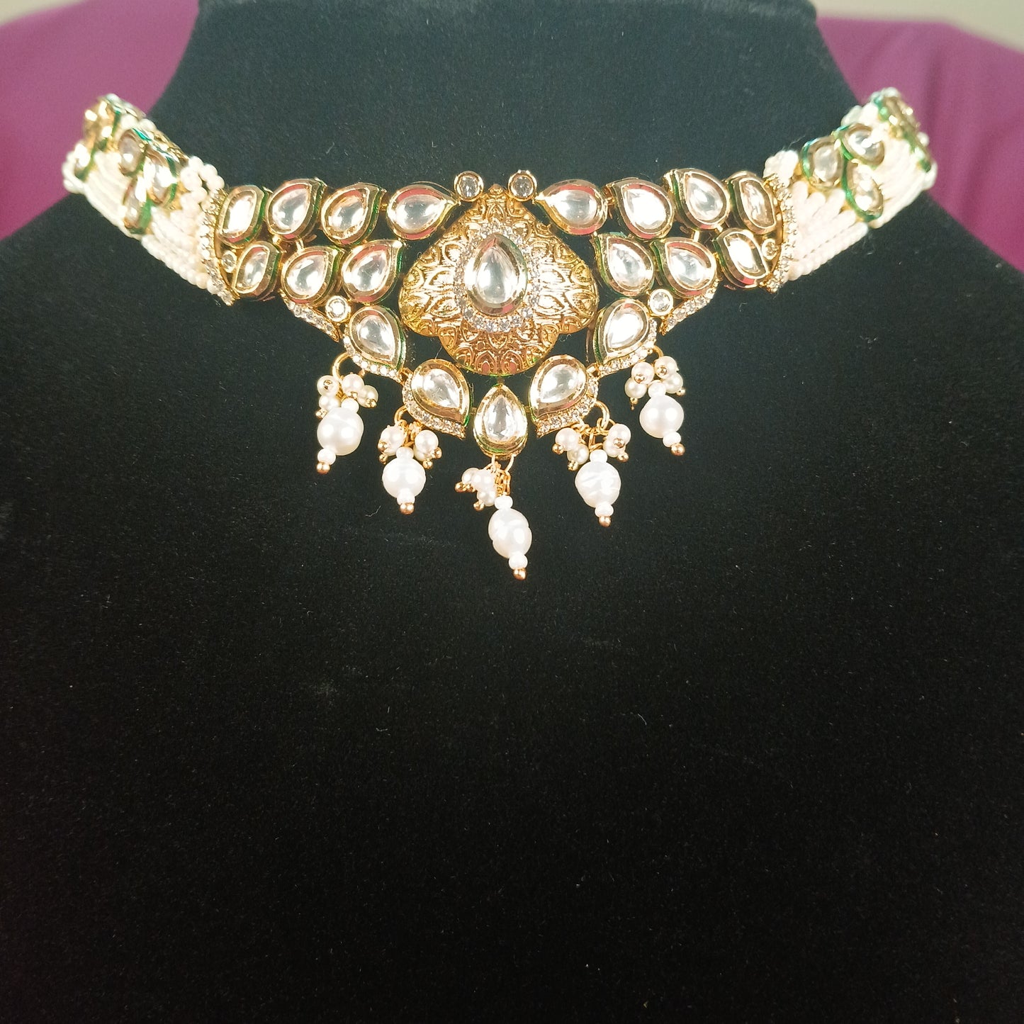 Gulbahar Polki Meenakari Choker