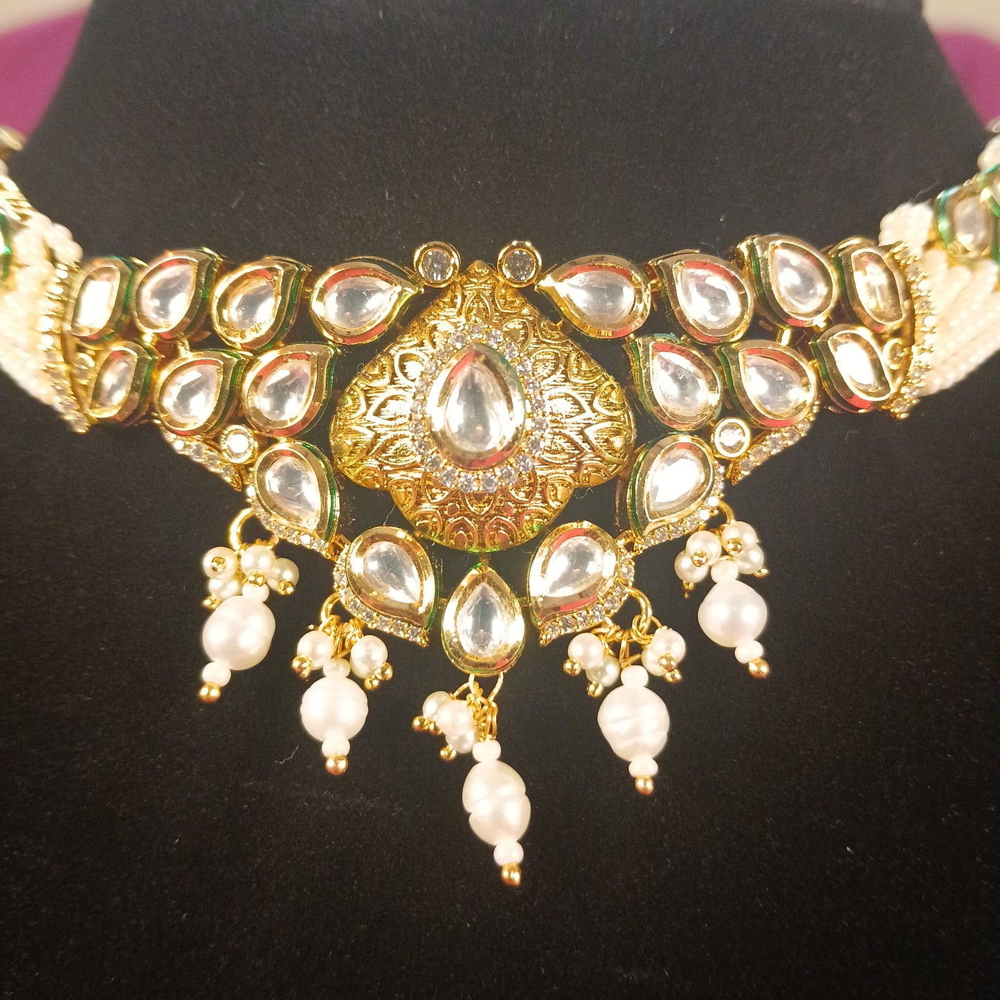 Gulbahar Polki Meenakari Choker