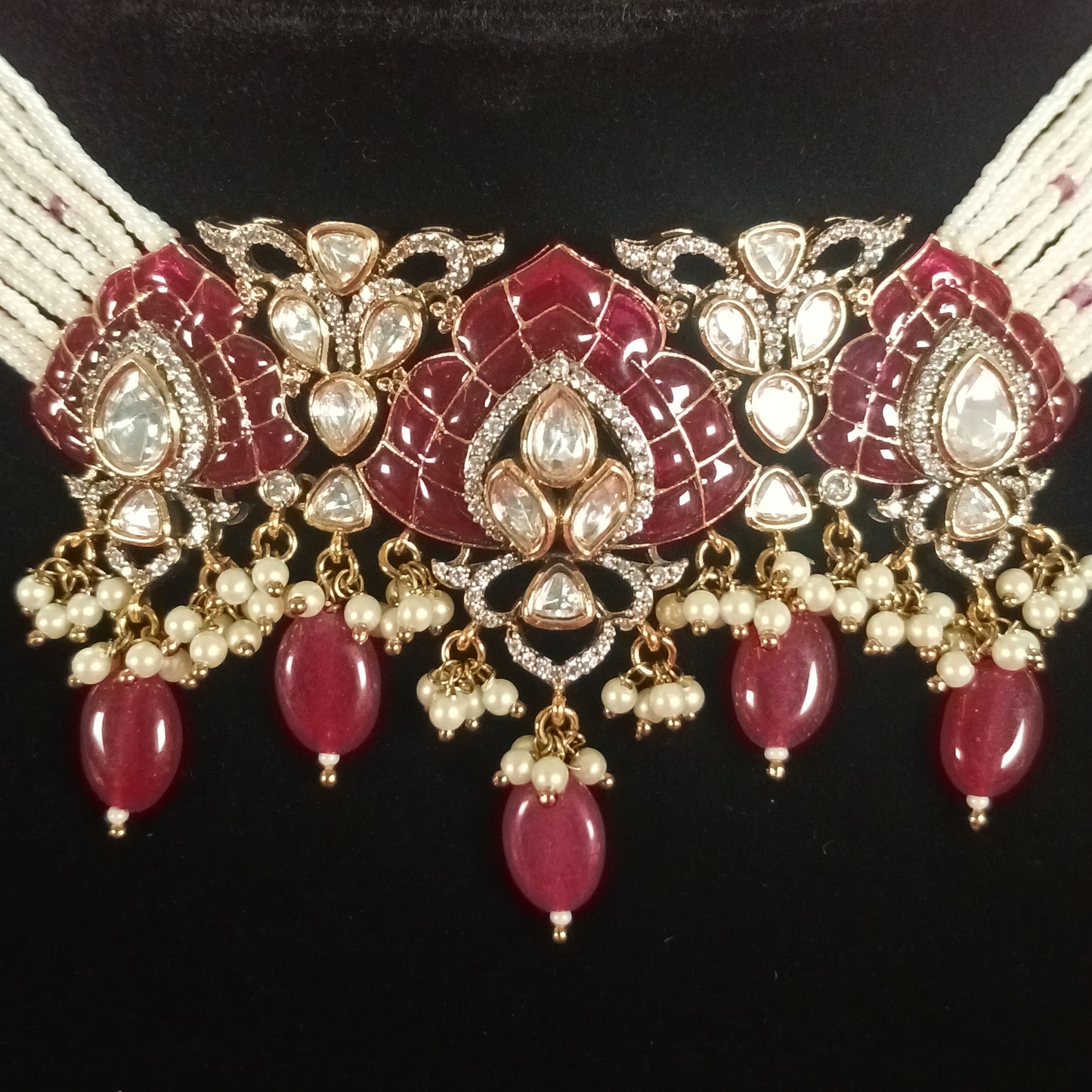 Zeenat Mahal Meenakari Polki Choker