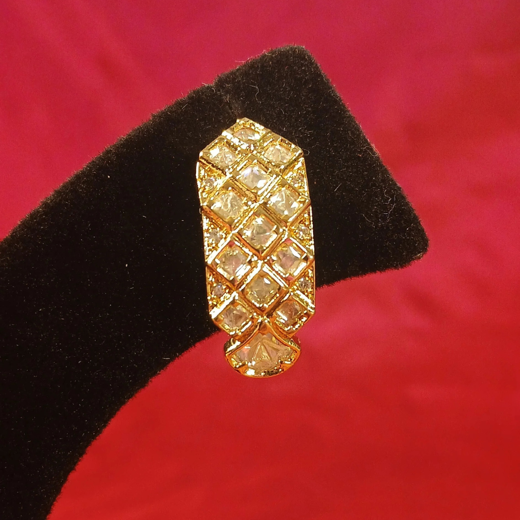 Polki Stud Earrings- Half Bali Style