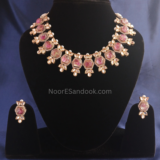Doublet Stone Necklace- Design 1