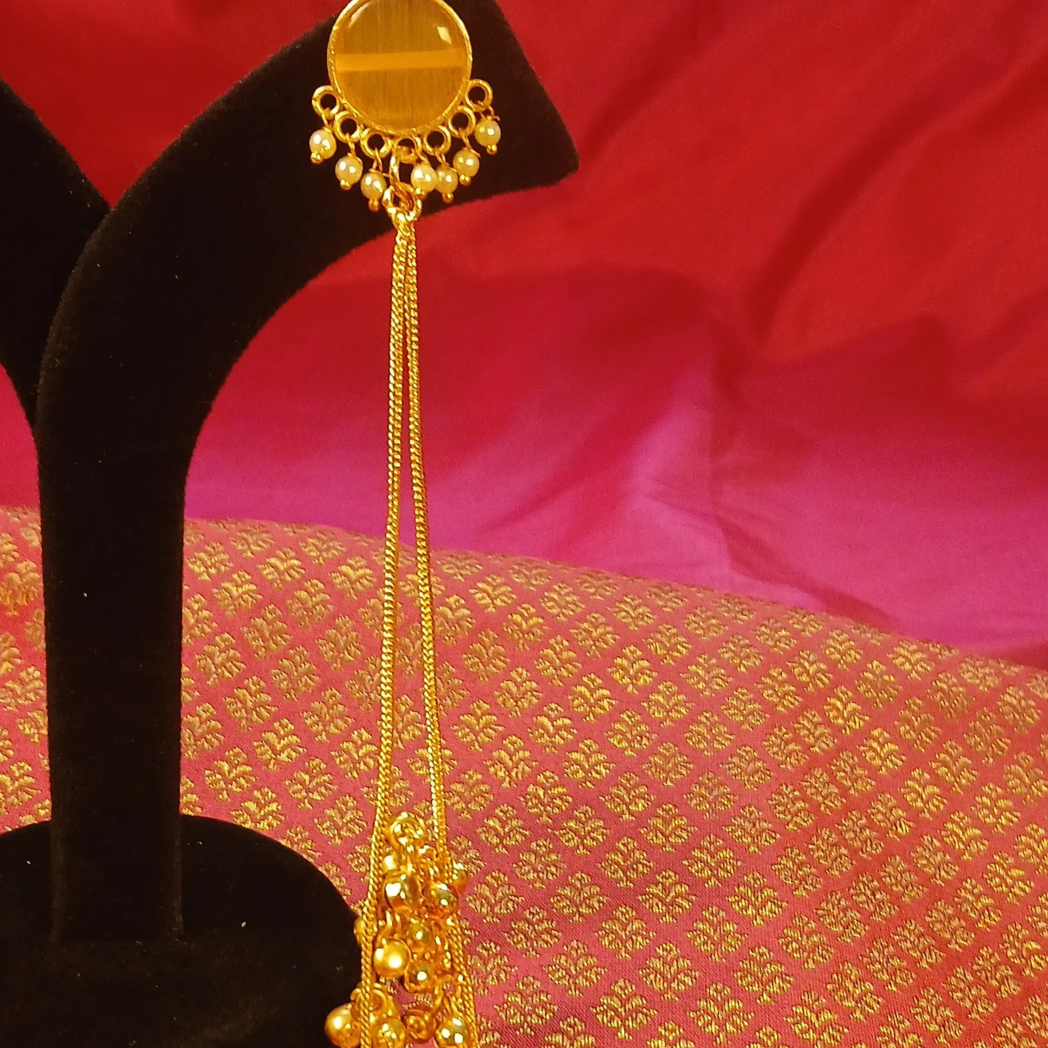 Kashmiri Light Earrings- yellow