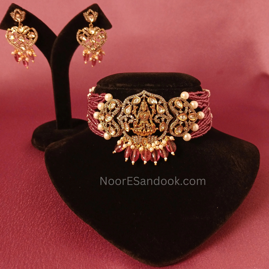 Antique Temple Choker- Red
