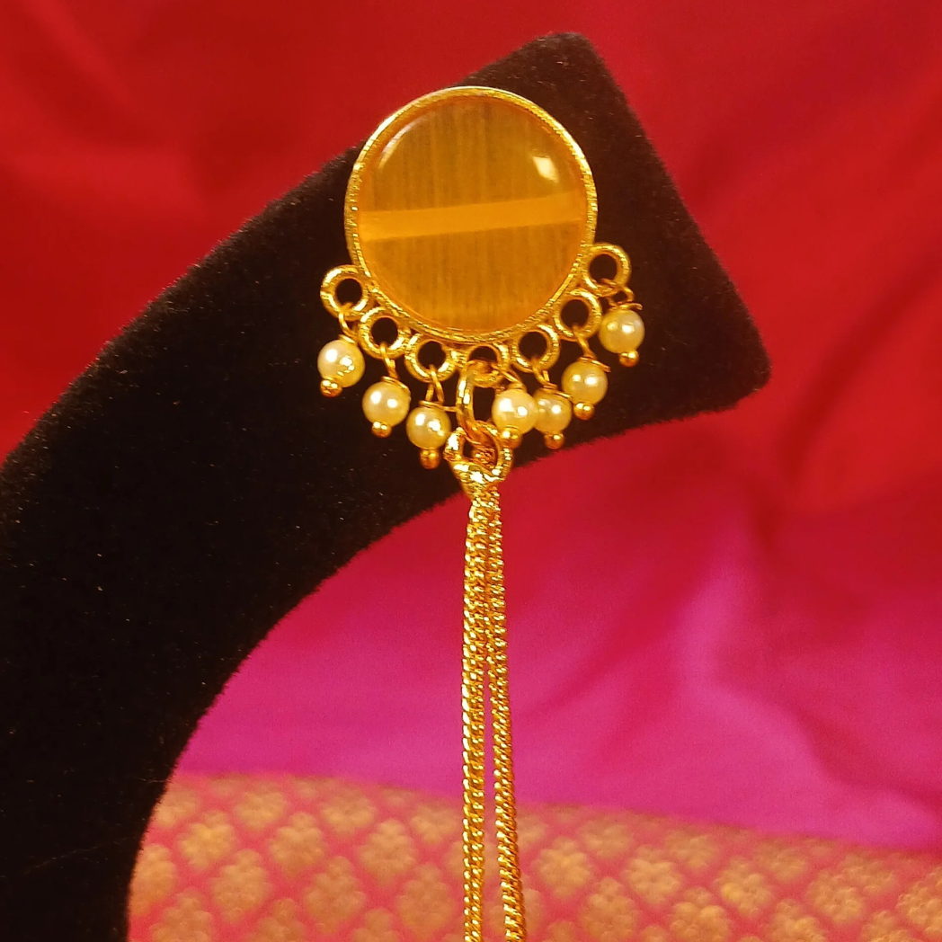 Kashmiri Light Earrings- yellow