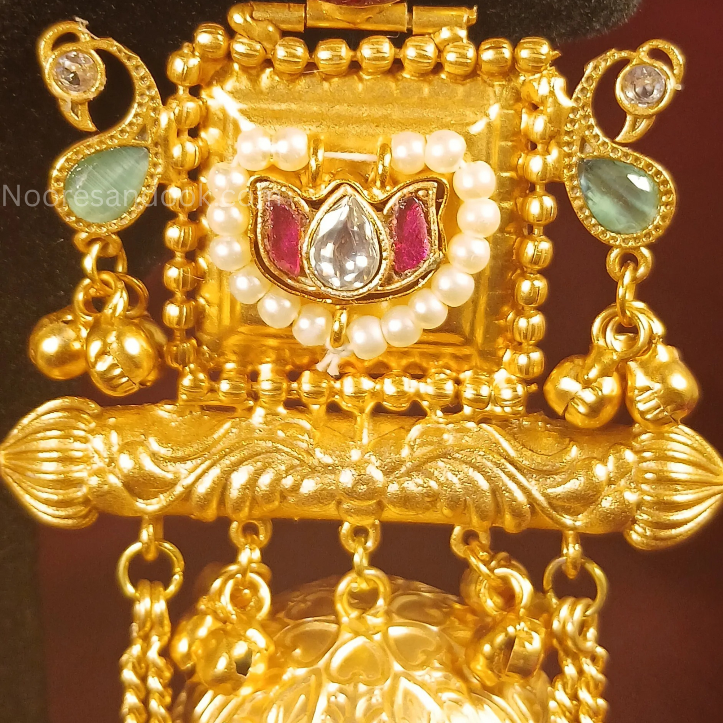 Kashmiri Earrings- Maroon