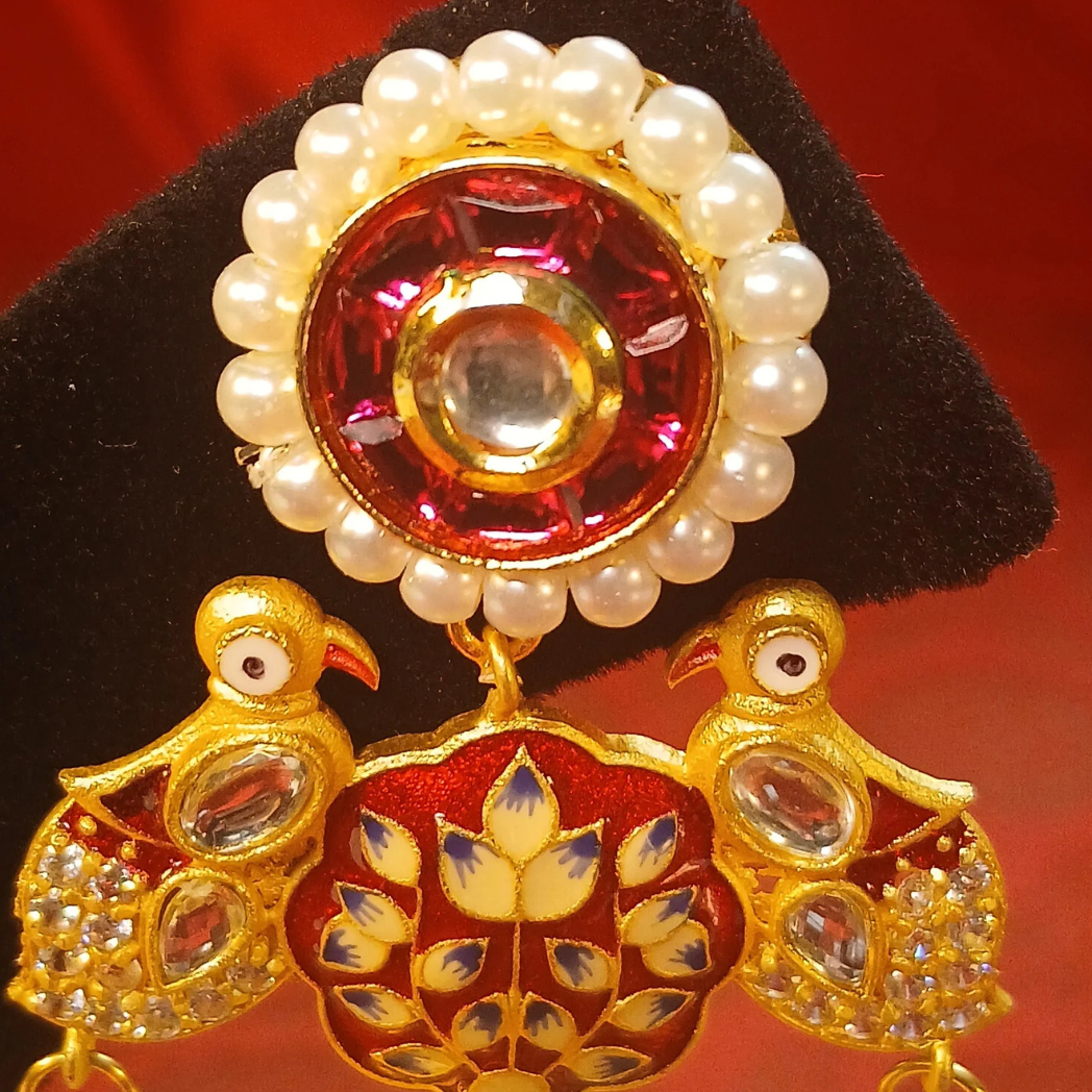 Meenakari Brass Jhumka
